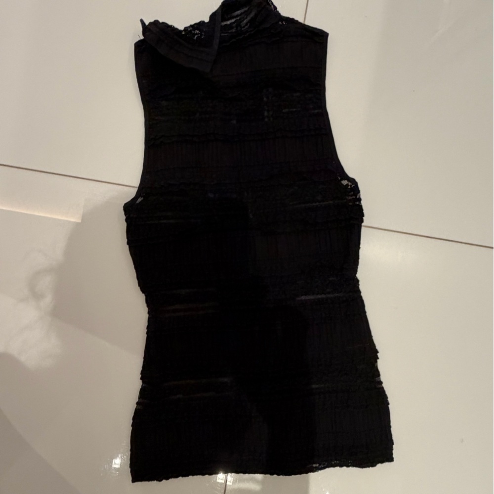 Cinq à Sept Black Sleeveless Top